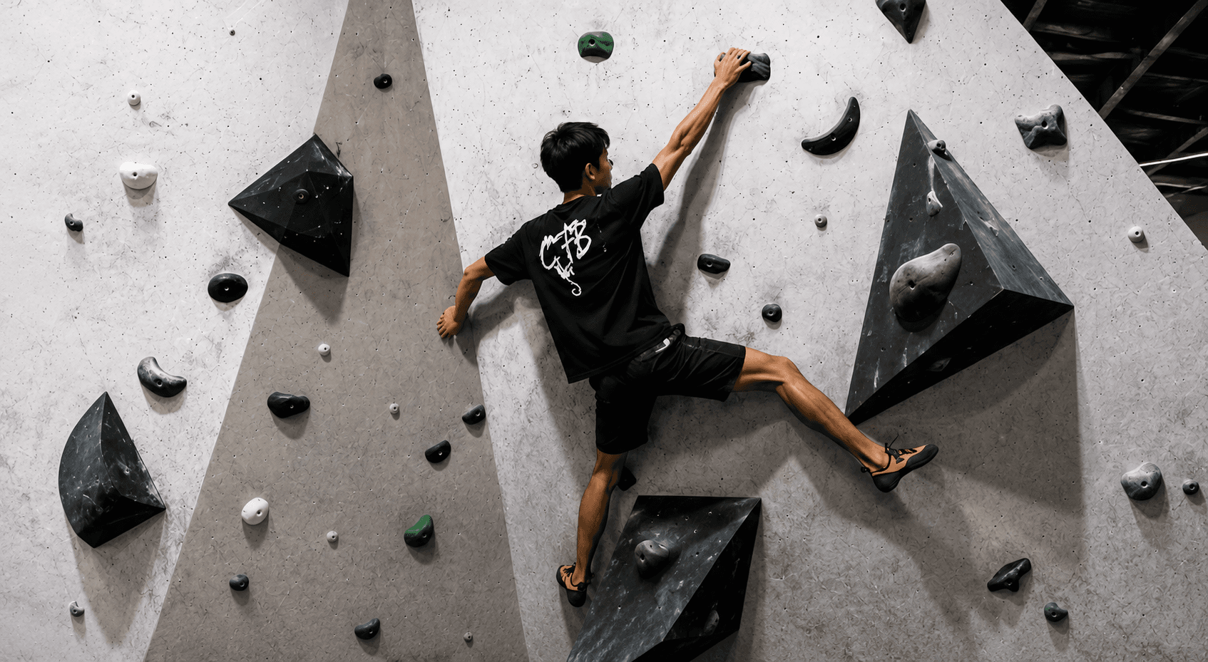 Climber on wall